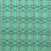 Square Machine Washable Abstract Turquoise Modern Area Rugs, wshabs5356turq