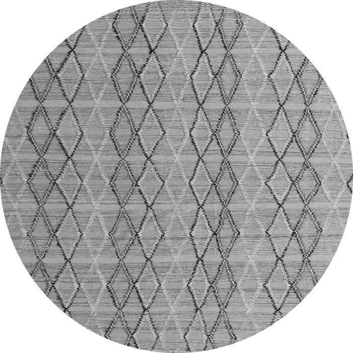 Round Machine Washable Abstract Gray Modern Rug, wshabs5356gry