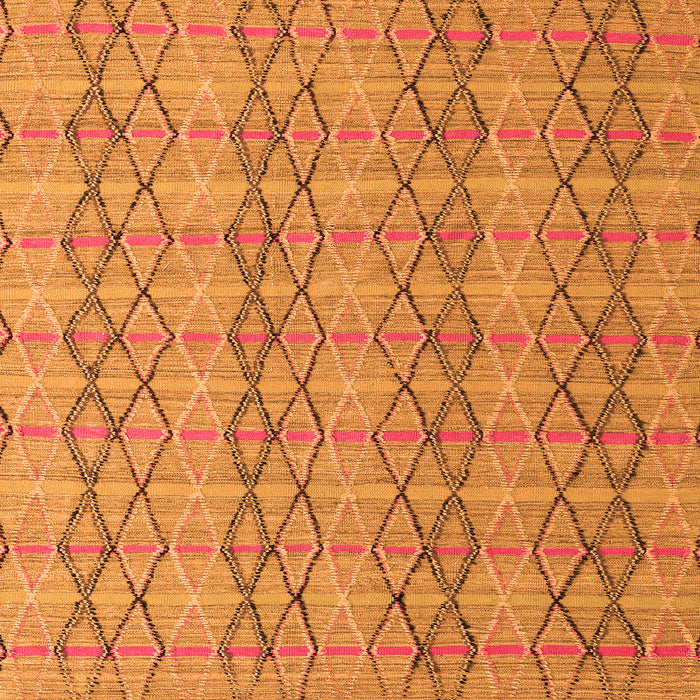 Square Machine Washable Abstract Orange Modern Area Rugs, wshabs5356org