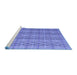 Sideview of Machine Washable Abstract Blue Modern Rug, wshabs5356blu