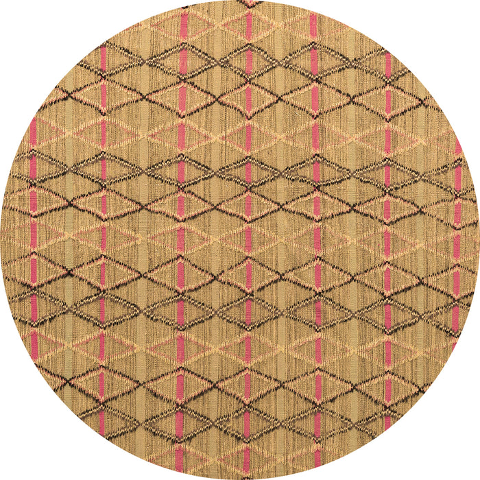 Round Abstract Brown Modern Rug, abs5356brn