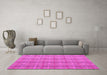 Machine Washable Abstract Pink Modern Rug in a Living Room, wshabs5356pnk