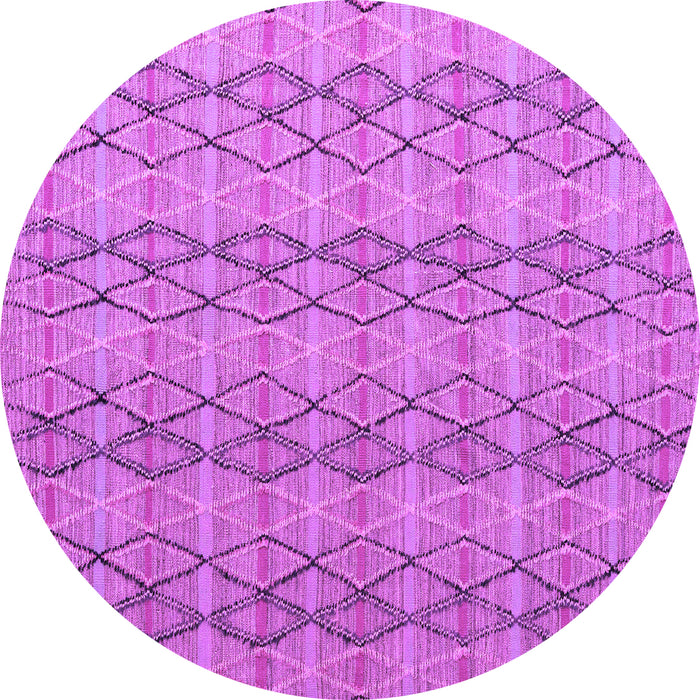 Round Machine Washable Abstract Purple Modern Area Rugs, wshabs5356pur