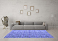 Machine Washable Abstract Blue Modern Rug, wshabs5356blu