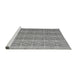 Sideview of Machine Washable Abstract Gray Modern Rug, wshabs5356gry