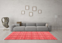 Machine Washable Abstract Red Modern Rug, wshabs5356red