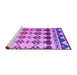 Sideview of Machine Washable Abstract Purple Modern Area Rugs, wshabs5357pur