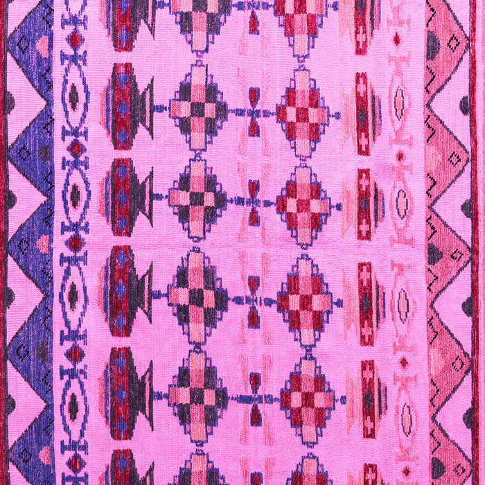 Square Machine Washable Abstract Pink Modern Rug, wshabs5357pnk