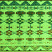 Square Machine Washable Abstract Green Modern Area Rugs, wshabs5357grn