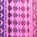 Square Abstract Pink Modern Rug, abs5357pnk