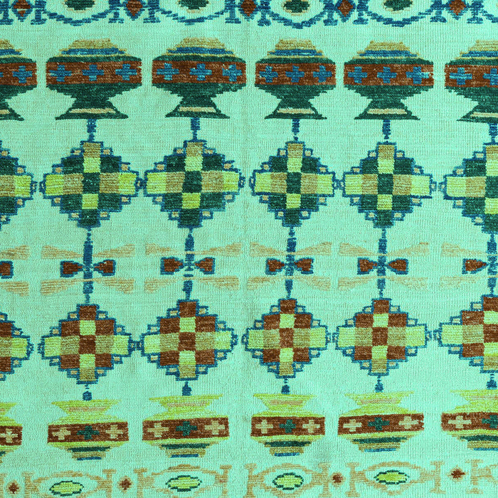 Machine Washable Abstract Turquoise Modern Area Rugs, wshabs5357turq