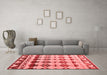 Modern Red Washable Rugs