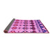 Sideview of Abstract Pink Modern Rug, abs5357pnk