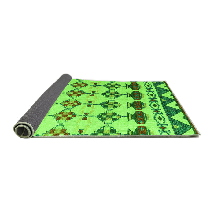 Sideview of Abstract Green Modern Rug, abs5357grn