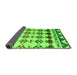 Sideview of Abstract Green Modern Rug, abs5357grn