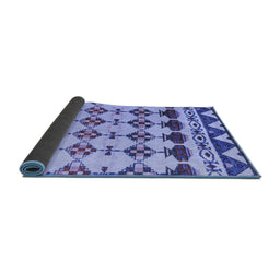 Sideview of Abstract Blue Modern Rug, abs5357blu