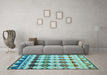 Machine Washable Abstract Light Blue Modern Rug in a Living Room, wshabs5357lblu