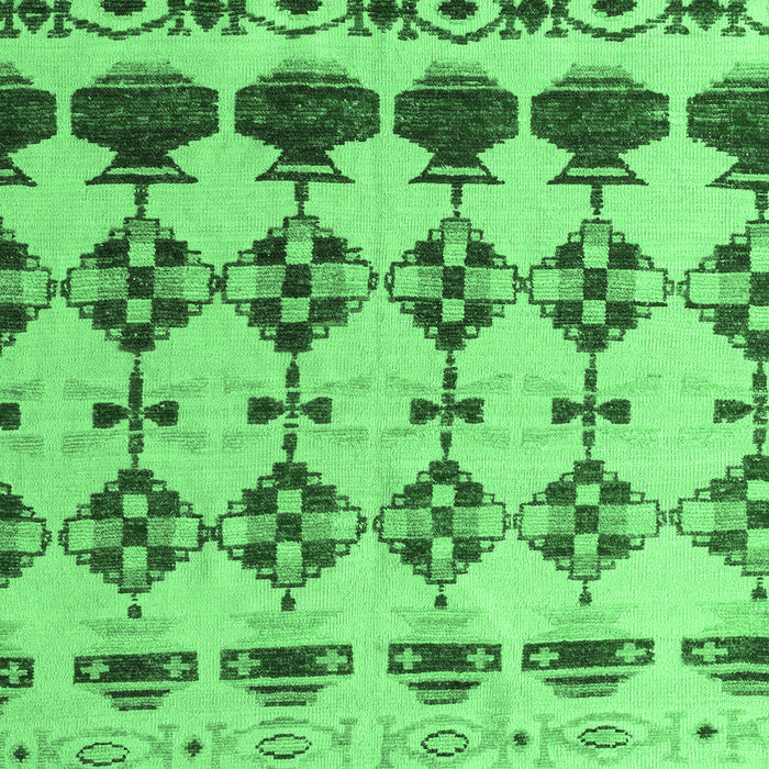 Machine Washable Abstract Emerald Green Modern Area Rugs, wshabs5357emgrn
