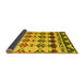 Sideview of Abstract Yellow Modern Rug, abs5357yw