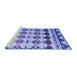 Sideview of Machine Washable Abstract Blue Modern Rug, wshabs5357blu