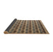 Sideview of Abstract Dark Brown Modern Rug, abs5358