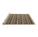 Sideview of Machine Washable Abstract Dark Brown Rug, wshabs5358