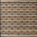 Square Abstract Dark Brown Modern Rug, abs5358