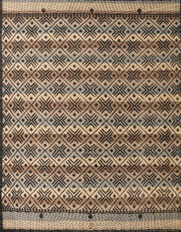 Abstract Dark Brown Modern Rug, abs5358
