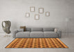 Machine Washable Abstract Orange Modern Area Rugs in a Living Room, wshabs5358org