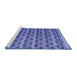 Sideview of Machine Washable Abstract Blue Modern Rug, wshabs5358blu