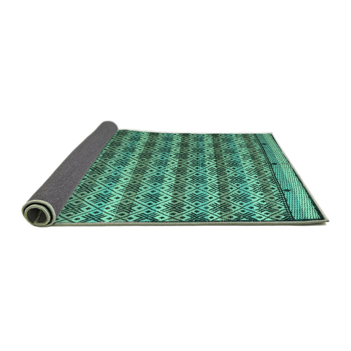 Sideview of Abstract Turquoise Modern Rug, abs5358turq