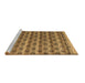 Sideview of Machine Washable Abstract Brown Modern Rug, wshabs5358brn