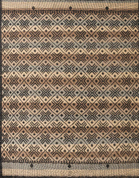 Machine Washable Abstract Dark Brown Rug, wshabs5358