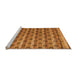 Sideview of Machine Washable Abstract Orange Modern Area Rugs, wshabs5358org