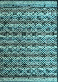 Abstract Light Blue Modern Rug, abs5358lblu