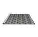 Sideview of Machine Washable Abstract Gray Modern Rug, wshabs5358gry