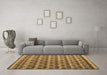 Machine Washable Abstract Brown Modern Rug in a Living Room,, wshabs5358brn