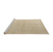Sideview of Machine Washable Abstract Brown Sugar Brown Rug, wshabs5359