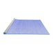 Sideview of Machine Washable Solid Blue Modern Rug, wshabs5359blu