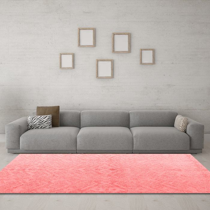 Modern Red Washable Rugs