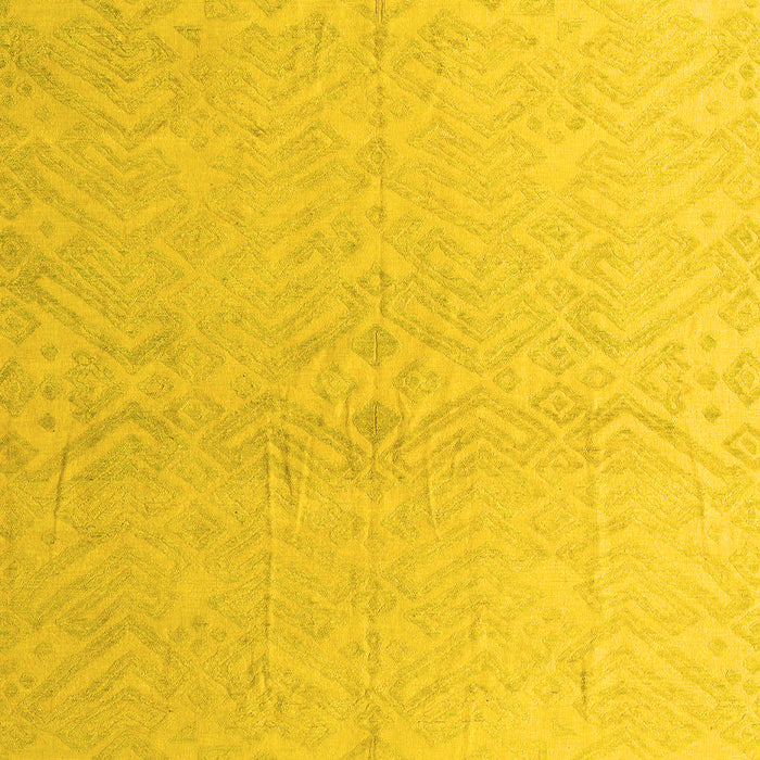 Machine Washable Solid Yellow Modern Rug, wshabs5359yw