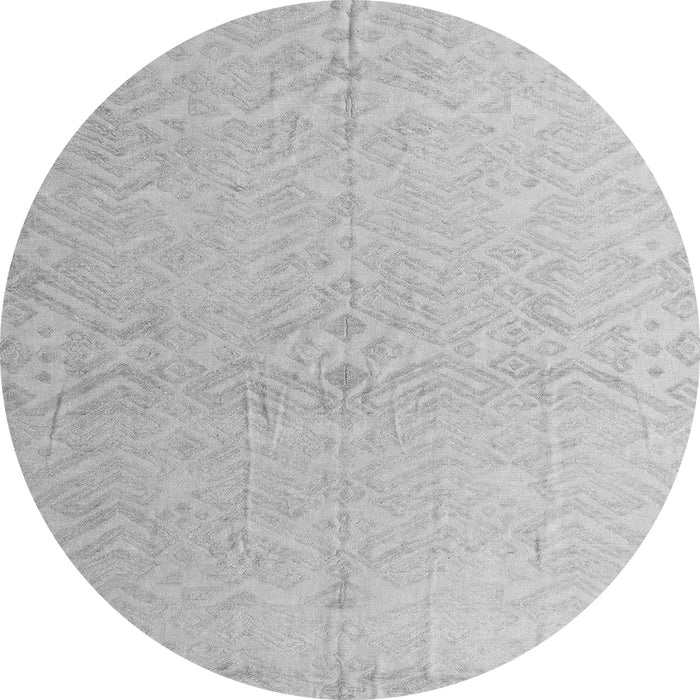 Round Solid Gray Modern Rug, abs5359gry