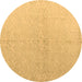 Round Solid Brown Modern Rug, abs5359brn