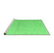 Sideview of Machine Washable Solid Emerald Green Modern Area Rugs, wshabs5359emgrn