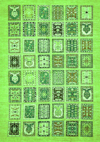 Abstract Green Modern Rug, abs535grn