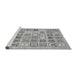 Sideview of Machine Washable Abstract Gray Modern Rug, wshabs535gry