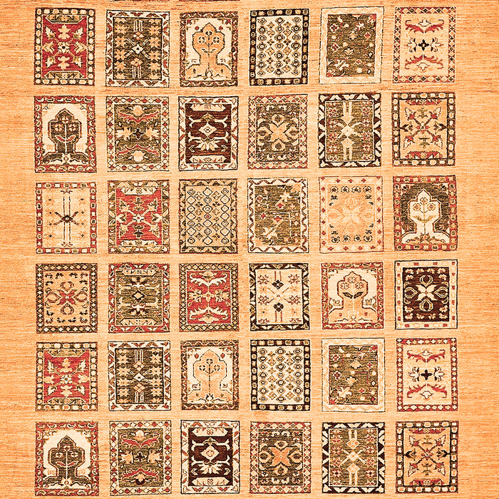 Abstract Orange Modern Rug, abs535org