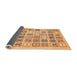 Sideview of Abstract Orange Modern Rug, abs535org