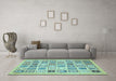 Machine Washable Abstract Light Blue Modern Rug in a Living Room, wshabs535lblu