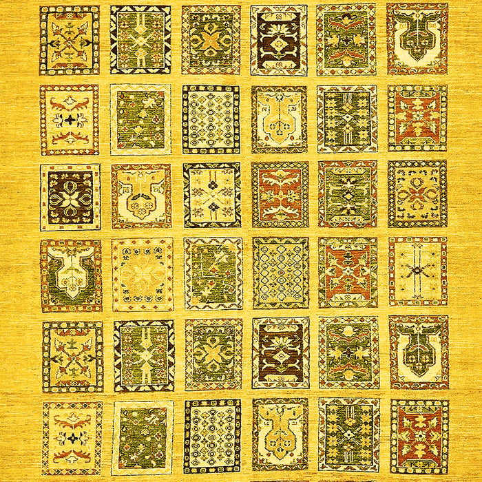 Abstract Yellow Modern Rug, abs535yw